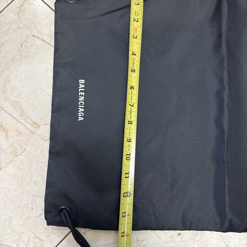 Balenciaga Black Nylon Drawstrings Designer Dust Bag